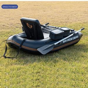 Float Tube <span class=keywords><strong>Gonflable</strong></span> Monoplace <span class=keywords><strong>Bateau</strong></span> Ponton en PVC Épaissi Canoë Kayak à Rames pour Amateurs de Pêche - Product Image 1