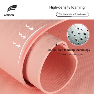 Bán Hot Nhà Máy In Laser Tùy Chỉnh Yoga Mat Giá Rẻ Sinh Thái Thân Thiện Yoga Mat Bán Buôn Bọt Cao TPE Workout Mat - Product Image 4