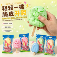 Jouet Squishy Anti-Stress en Forme de Sucette Glacée Faite Main, Peau Croustillante, pour Enfants et Adultes, Idéal pour le Bureau et les Moments de Détente Quotidiens