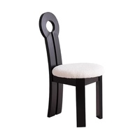 Chaise de salle à manger en bois massif de style rétro français, mobilier de maison vintage, dossier Wabi-sabi, style nordique, démontable et assemblable