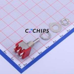 1MD3T1B1M1QES-5 Toggle Switch Through hole Component (THT) Switch Double Pole Double Throw 400000 Cylindrical Knob Solder Tab - Product Image 2