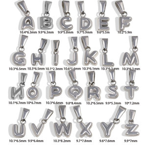 Dijes de Letras de Lujo en Acero Inoxidable 316L con Baño de Oro PVD de 14k/18k, Resistentes al Agua, para Fabricación de Joyería, Pulseras y Collares - Product Image 2