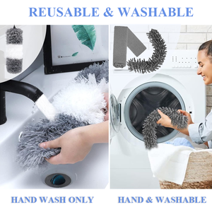 Kit de 4 plumas de microfibra telescópicas ligeras para limpiar ventiladores de techo en el hogar - Product Image 5