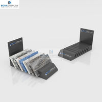 Support de présentation en acier écologique pour carrelage et pierre, avec emplacement pour logo personnalisé et échantillon