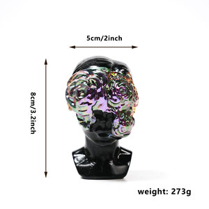 Kerajinan Tangan Ukiran Tengkorak Obsidian Kustom Pabrik, Tengkorak Kristal Batu Alam Penyembuh untuk Dijual - Product Image 2