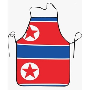 Grembiule di Alta Qualità con Stampa Bandiera Nord Coreana e Americana, Regolabile in Poliestere per Cucina e Barbecue, Uso Domestico - Product Image 2