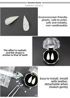 Accessoires de déguisement pour Halloween Accessoires de cosplay Horreur blanche Fausses dents Crocs de vampire Accessoires d'habillage Décorations de fête