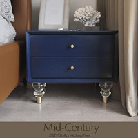 Pieds de canapé or verre cristal luxe moderne nordique clair côté chevet banc pieds lit acrylique armoire meubles pieds pour meubles