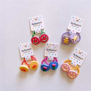 Accessori per ragazze bambini colorati Doodle Flower Hair Ties For Kids Set Bekyoot elastici per capelli per bambini Pigtail - Product Image 2