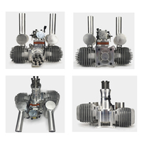 Moteur à essence bicylindre 116cc DLA116 à poussée de 26 kg, conception Boxer avec roulements FAG pour avions RC géants de 100cc à 120cc