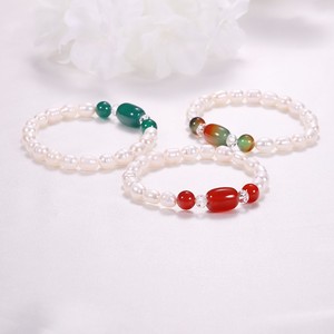 Bracelet en perles de riz baroques d'eau douce de 7 mm pour femmes, source de bijoux en gros, bracelet, bracelet, bracelet - Product Image 2