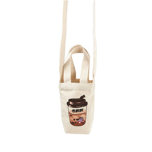 Thermos personnalisé pour thé au lait, sac de poche pour café, sac à boisson en toile de coton - Product Image 1