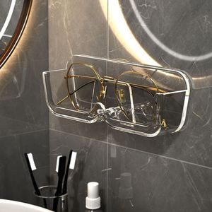 Wall Mounted Eyeglasses Storage <b>Rack</b> No Drilling Required Pressure Resistant For Bathroom Bedside Use Plastic Durable - Product Image 3