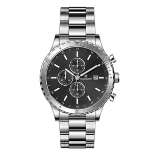 Servicio personalizado completo de fábrica Logotipo personalizado Japón Cuarzo Movt Reloj para hombres 316l Acero inoxidable Relojes deportivos de lujo para hombre