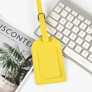 Plane Boarding Pass Suitcase Tag Keychain Luxury Travel Named Baggage Tags Keychain Blank Pu Leather LG Solid Keychain - Product Image 5