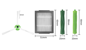 Robot de limpieza Romba i7 i7 +/i7 <span class=keywords><strong>Plus</strong></span> E5 E6 E7, piezas de aspiradora, cepillo lateral, filtro Hepa, cepillo principal, suministro de fábrica - Product Image 5