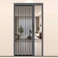 Paravent pliant moderne en aluminium sur mesure, moustiquaire lavable, ignifuge, facile d'entretien
