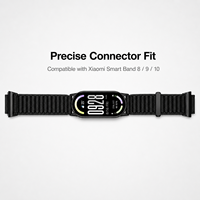 Bracelet de montre en nylon respirant pour Xiaomi Smart Band 8 9 10 NFC, sangle tissée à texture montagne pour les sports de plein air et le confort quotidien