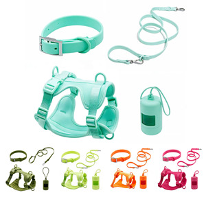 Ensemble de harnais pour chien SinSky de luxe, laisse en PVC durable avec néoprène respirant, motif imprimé personnalisé - Product Image 1