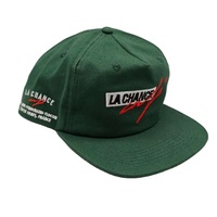 5 Paneel Ongestructureerde Snapback Cap Hoed Custom Borduurwerk Logo Mannen Groene Fabricage Hoed
