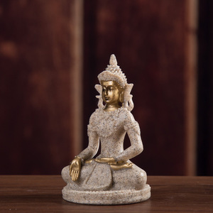 Artesanías chinas resina arena escultura Fengshui riqueza suerte estatua hogar meditación regalo Sudeste asiático <span class=keywords><strong>Buda</strong></span> - Product Image 6