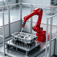 Bras robotisé industriel à 6 axes, charge utile de 12 kg, portée de 1465 mm, CE IP65, ±0,03 mm, pour la fabrication métallique, la découpe, le débavurage et le meulage