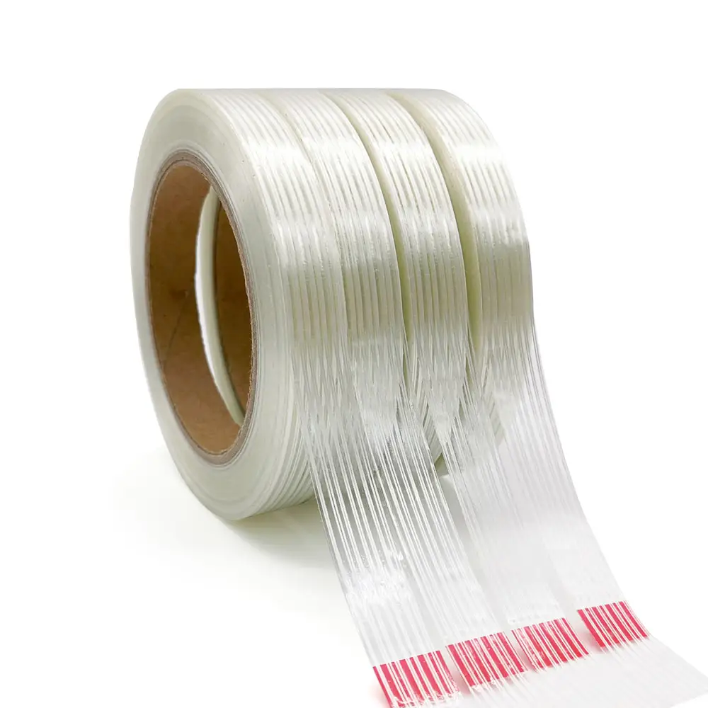 Fita adesiva mono de fibra de vidro, fita reforçada com filamento reto e autoadesiva