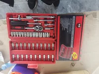 Set Perkakas Kombinasi Obeng Ratchet 46-Piece, Cepat, Ringkas, untuk Perawatan Mobil