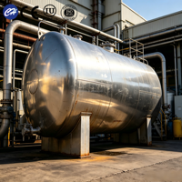 Tanque de Almacenamiento de Líquidos Sanitarios de Acero Inoxidable a Prueba de Explosiones de 1000L, Sensor de Nivel, Certificación CE ISO, Recipiente a Presión, Ahorro de Energía