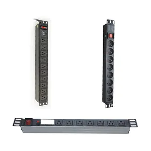 16 way outlets socket strip multi-function extension PDU power with switch 125V15A U L approval