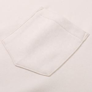 Cómodo Jersey de algodón pesado con hombros caídos sudaderas con capucha Bordado de lana estampado en blanco cuello redondo bolsillo sudadera - Product Image 4