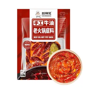En gros vente chaude 358g marmite assaisonnement condiment chinois sichuan épicé marmite soupe base beurre marmite assaisonnement condiments