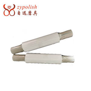 15*888mm weißes Polier gewebe Beflock ter Stapel Aluminiumoxid-Schleif walze für das Polieren von Leiterplatten/LCD-Platten - Product Image 4