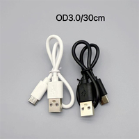Câble de charge USB-C portable, court, USB vers Type-C, charge rapide 2A, 30cm 50cm, cordon en PVC, câble de charge court USB-A vers Type-C