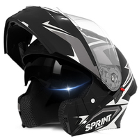 Casque de Moto Modulable ABS Tout-Terrain Unisexe avec Double Visière, Logo Personnalisé, Design Sportif et Relevable pour une Conduite Colorée et Tendance