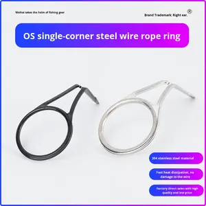 Canne à pêche en acier inoxydable à angle unique avec <span class=keywords><strong>anneau</strong></span> fileté en S pour la pêche à la traîne sur glace, la pêche en lac et en rivière, accessoires portables pour la carpe - Product Image 2