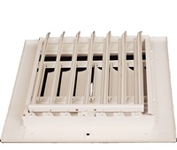 Grille de ventilation HVAC à flux d'air unidirectionnel, réglable, carrée, en ABS, pour conduits, blanche, pour hôtel, installation facile et longue durée de vie