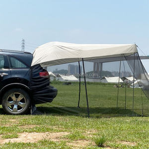 Toldo de Aluminio de Una Sola Capa para Automóvil, Protección Solar Portátil para Acampar al Aire Libre, Toldo Trasero con Mosquitera de Poliéster de 2 m - Product Image 5