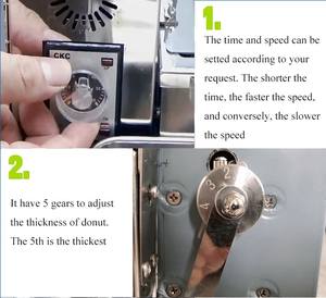 Meilleure qualité 25mm moules 4 rangées beignet machine beignet faisant la machine Machine à beignet commerciale - Product Image 3