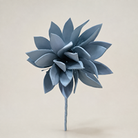 Blauwe succulenten bloemstengel gigantische papieren kunstbloem bruiloft evenement decoratie commerciële bloemendisplay fabriek levering