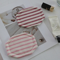 Tapis de table isolant thermique rayé en tissu japonais, tendance pour les photos, dessous de tasse à thé octogonal anti-brûlure, dessous de tasse à café