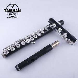 Flauta Chinesa de Ébano Banhada a Prata com 17 Chaves Abertas em Tom de Dó - Product Image 6