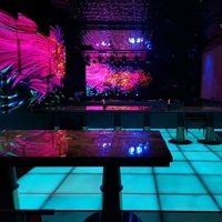 Plancher en miroir 3D lumineux à LED, DMX512, contrôlé à l'extérieur, discothèque, bar, scène, dalle de sol abyssale, lampe