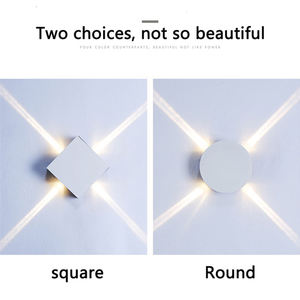 LED çapraz yıldız ışığı duvar lambası yuvarlak kare yaratıcı duvar lambası dört tarafı ışık çubuğu Ktv arka plan dekoratif duvar lambası - Product Image 3