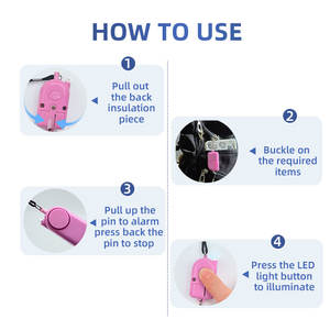 Alarme personnelle Safesound 110 dB en gros, alarme d'urgence portable, alerte de sécurité, <span class=keywords><strong>attaque</strong></span>, <span class=keywords><strong>panique</strong></span>, porte-clés de sécurité - Product Image 5