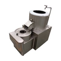 Pommes de terre chips lavage Cutter tranche trancheuse industrie électrique Peel éplucheur de pommes de terre coupe Machine et coupe
