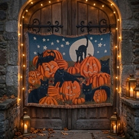 Cadeau d'Halloween - Tapis et couvertures en tapisserie jacquard tissée