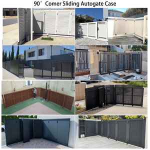 Portails Automatiques Pivotants D'Allée en Aluminium Design Clôture Moderne pour Cour, Derniers Modèles de Portails Coulissants Métalliques d'Angle pour Entrée Principale - Product Image 2