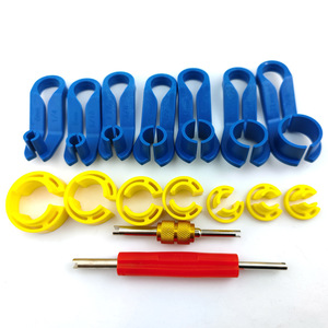 Kit de démontage de clips de tuyaux de climatiseur de voiture avec poignées, outil manuel en plastique et en métal pour la réparation automobile - Product Image 1