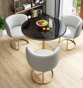 Modern Custom Milk Shop Cafe Shop Gold Wroght Metal Iron High <strong>Marble</strong> <strong>Bar</strong> <strong>Table</strong> - Product Image 5